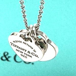 Authentic Tiffany & CO. Return To Double Heart Necklace.